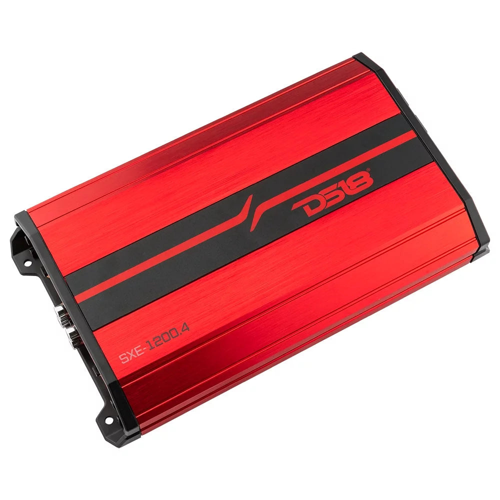 DS18 SXE-1200.4/RD 4-Channel Car Audio Amplifier W6906