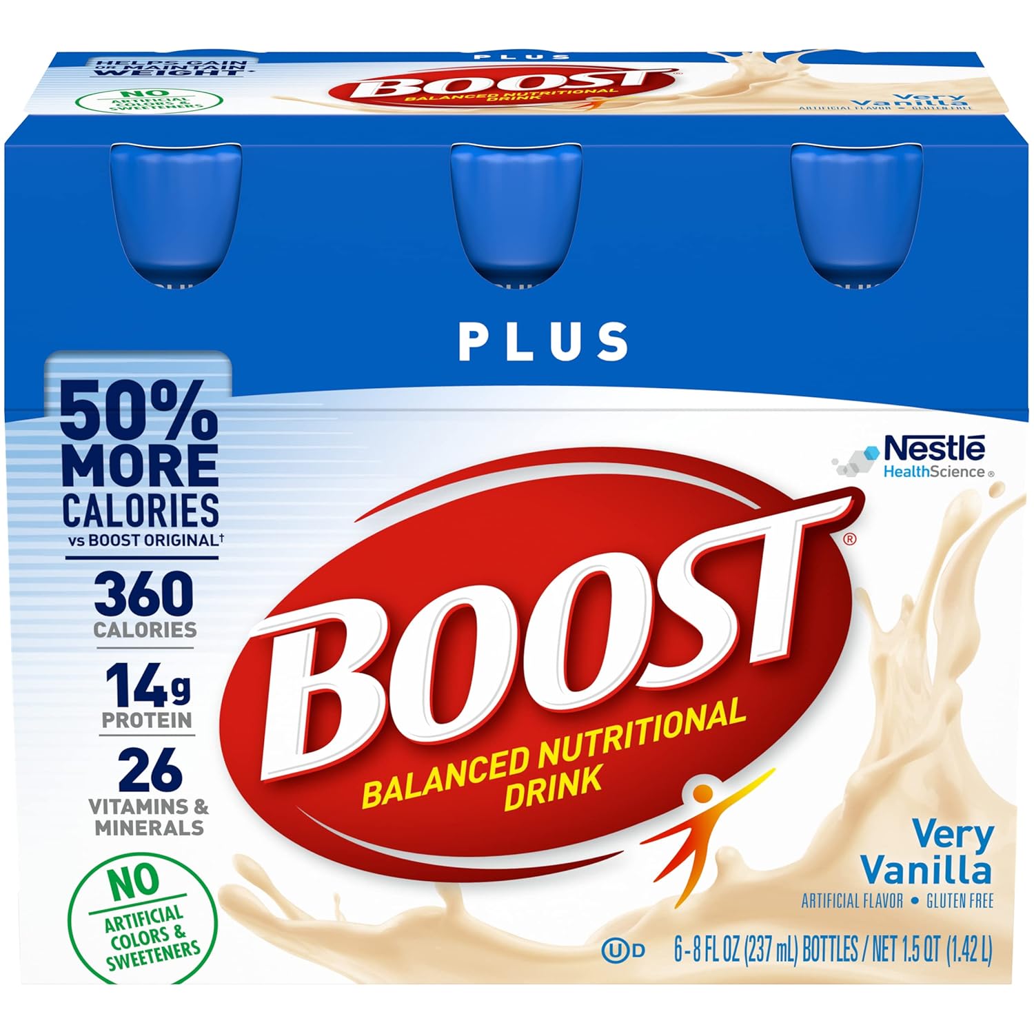 Boost Plus Complete Nutritional Drink Vanilla 8 Fl Oz Pack of 2 B617
