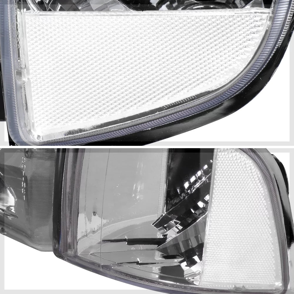 Chrome Housing Headlight Clear Corner Turn Signal for 94-02 Dodge Ram R31640