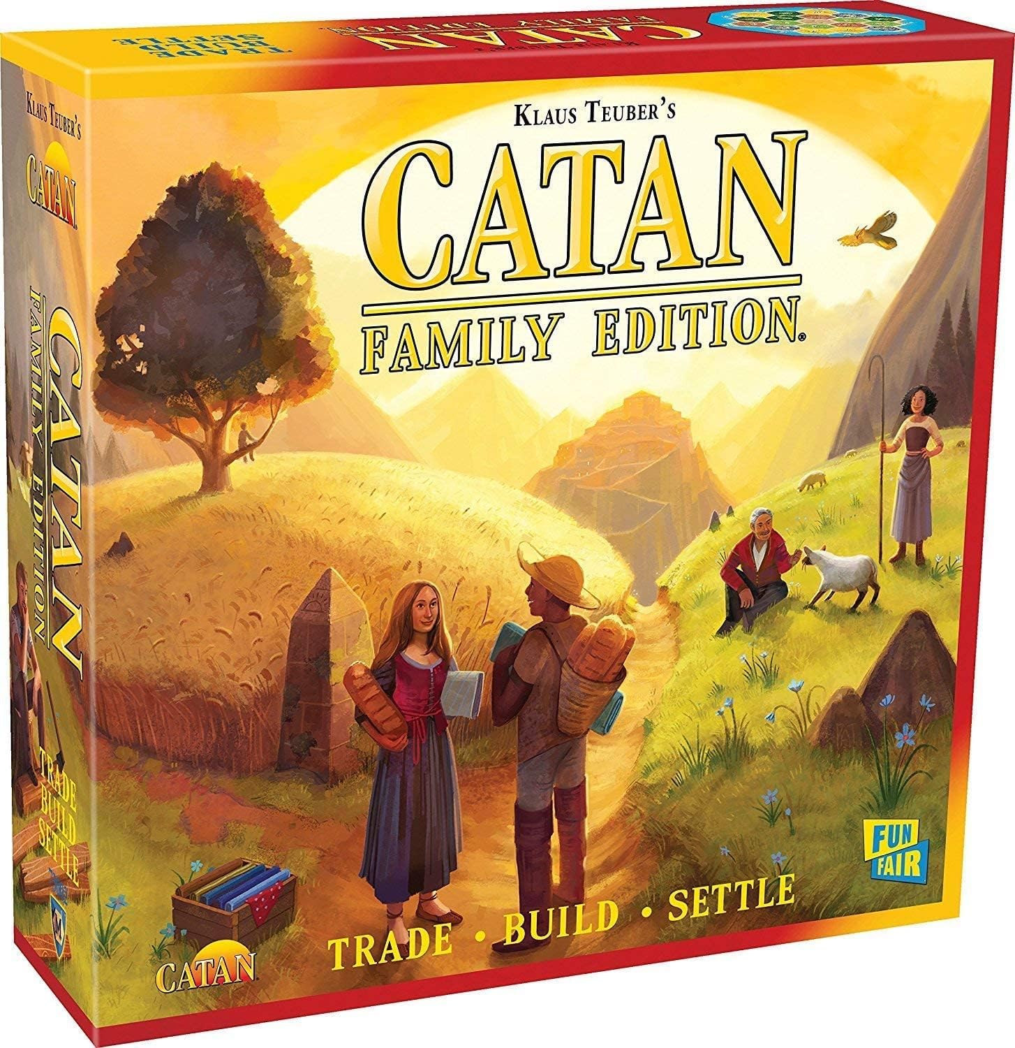 CATAN Family Edition Board Game for Adults and Family | Adventure Board Game | Ages 10+ | For 3 to 4 players | Average Playtime 60 minutes | Made by Catan Studio