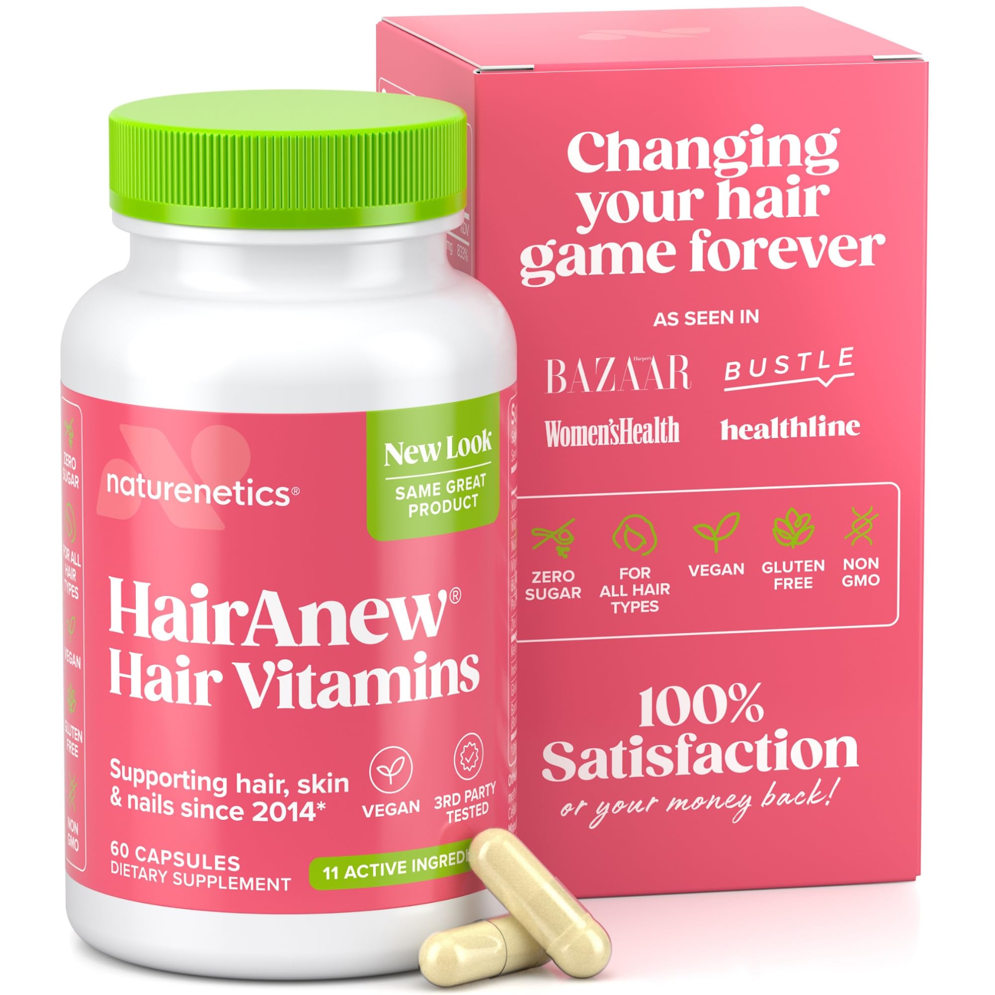 Hair Growth Vitamins for Women & Men - 5000mcg Biotin, 11 Ingredients