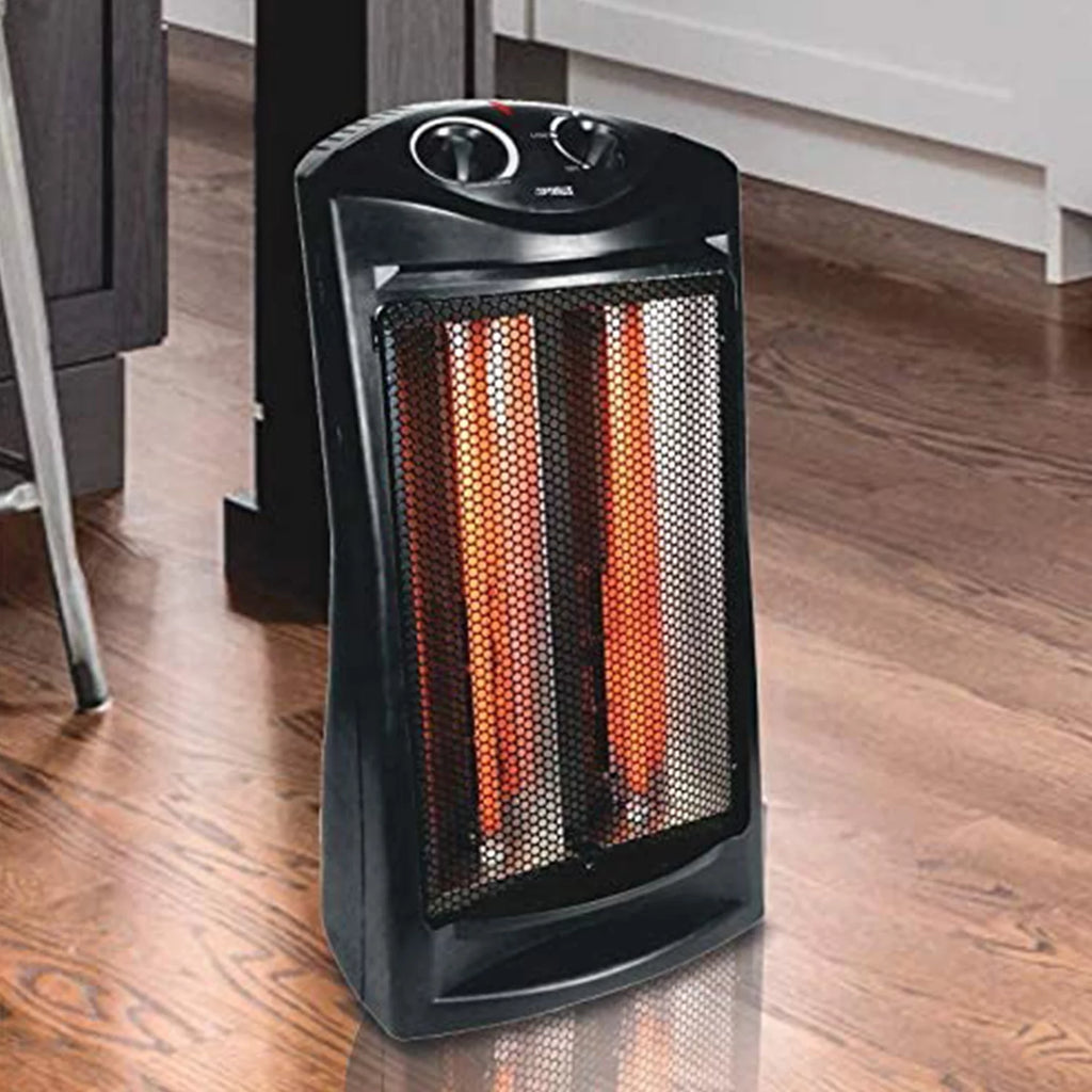 Optimus H-5235 Portable Tower Quartz Heater with Thermostat X981312