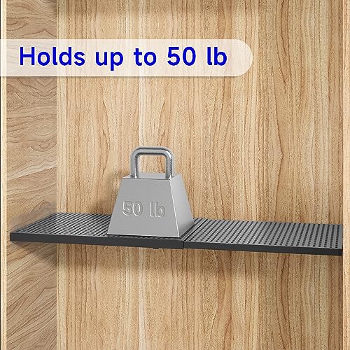 Expandable Closet Shelf Organizer, Adjustable Storage Shelving, White, Set of 2 F103