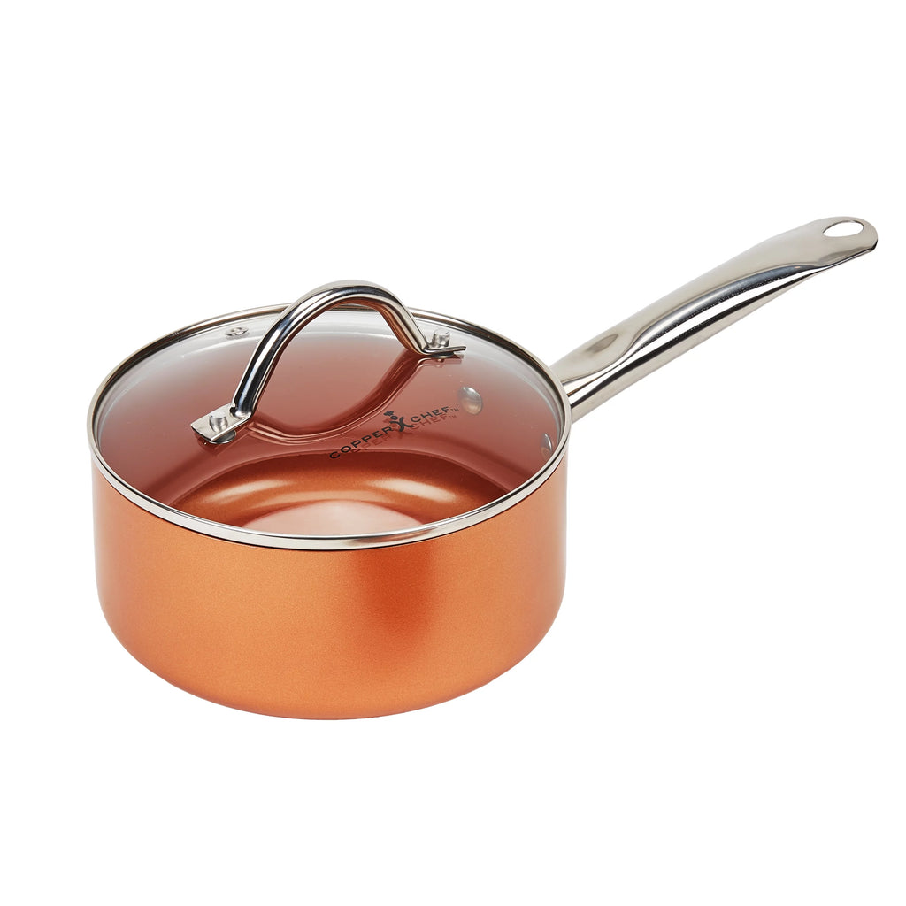 Copper Chef 2.5 Quart Sauce Pan, Nonstick Pan, with Cermani-Tech