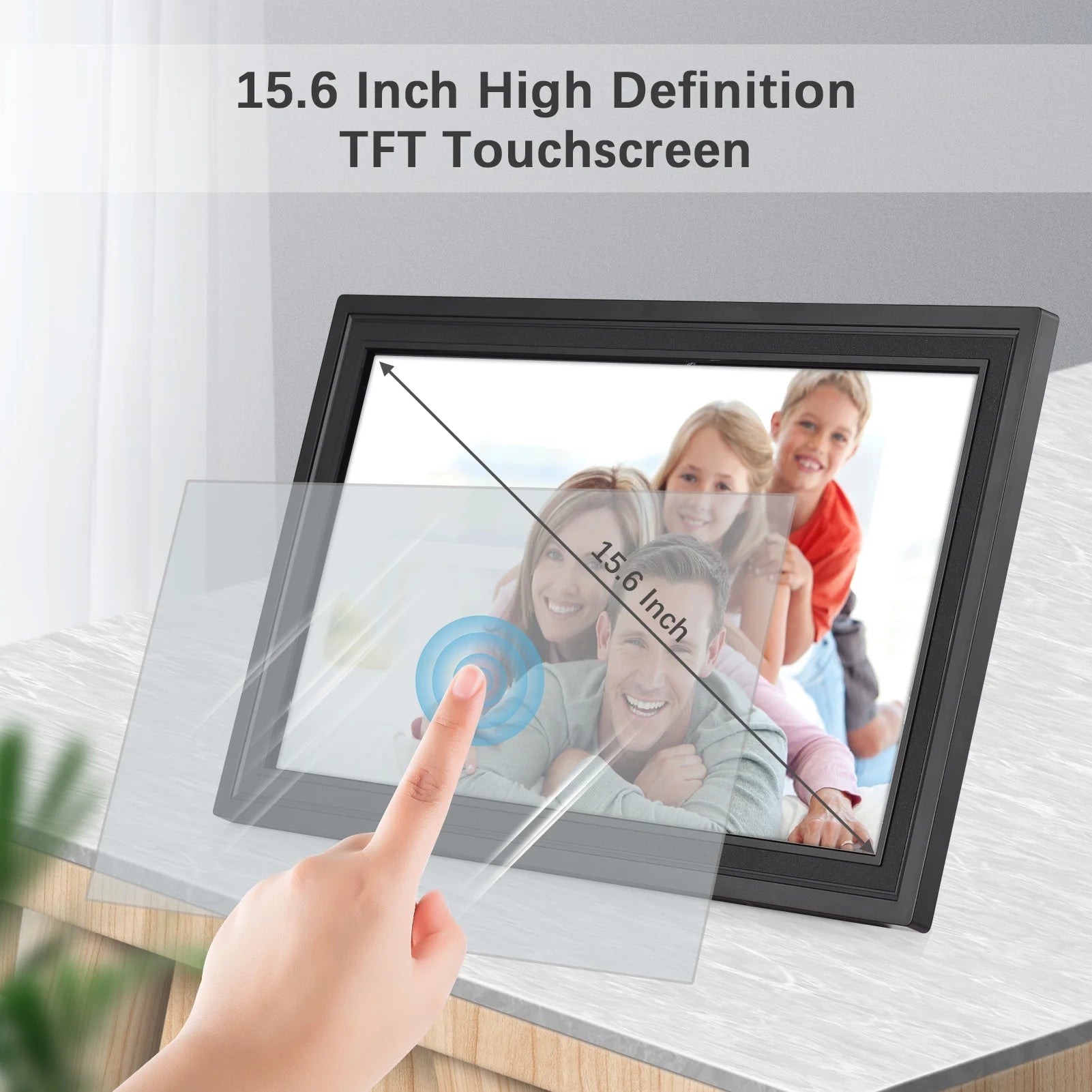 Anself WiFi Digital Photo Frame 15.6-Inch 16GB Y755067