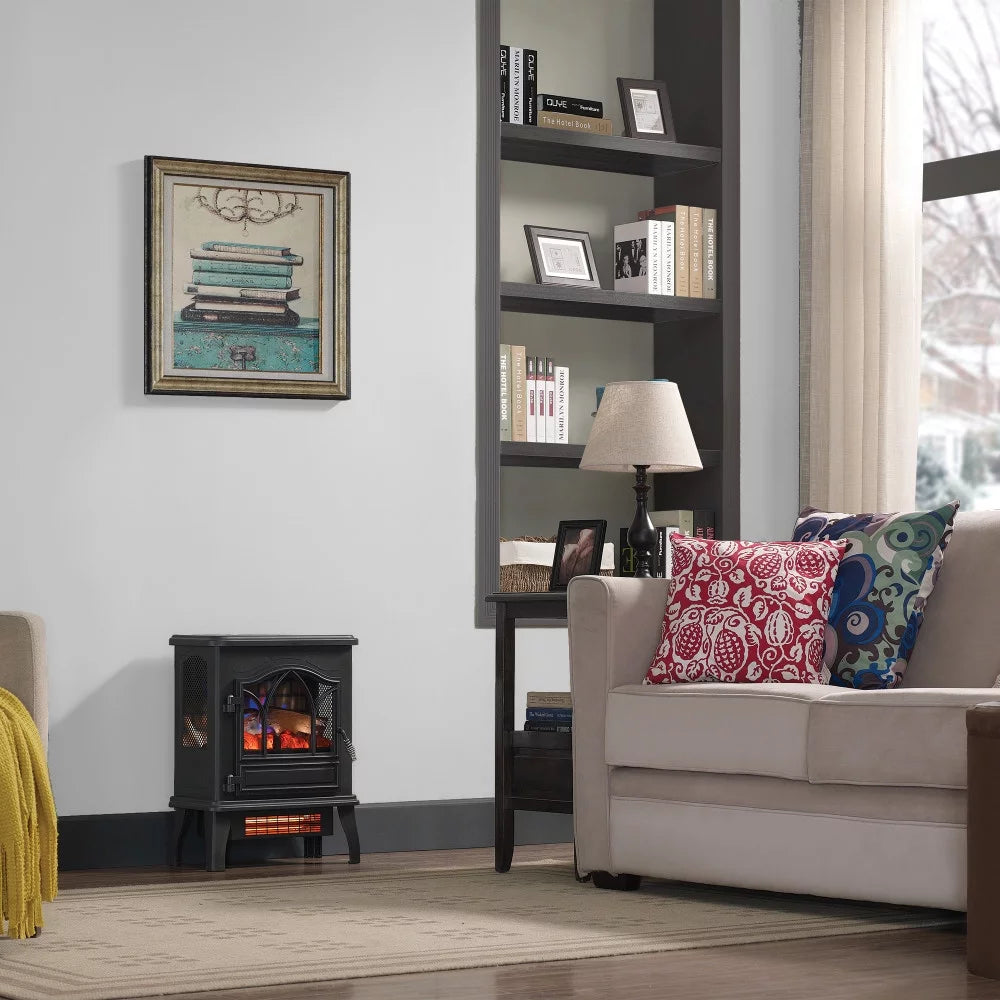 Duraflame 3D Infrared Quartz Electric Fireplace Stove Heater, Black K755