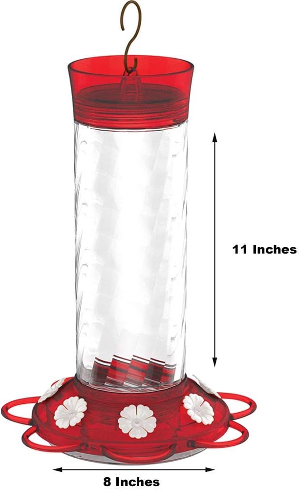 More Birds Diamond Glass Hummingbird Feeder, 7 Feeding Stations, 30 oz B95997