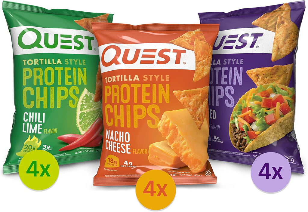 Quest Nutrition Protein Chips, Cheese Crackers & Peanut Butter Cups Variety Bundle F951