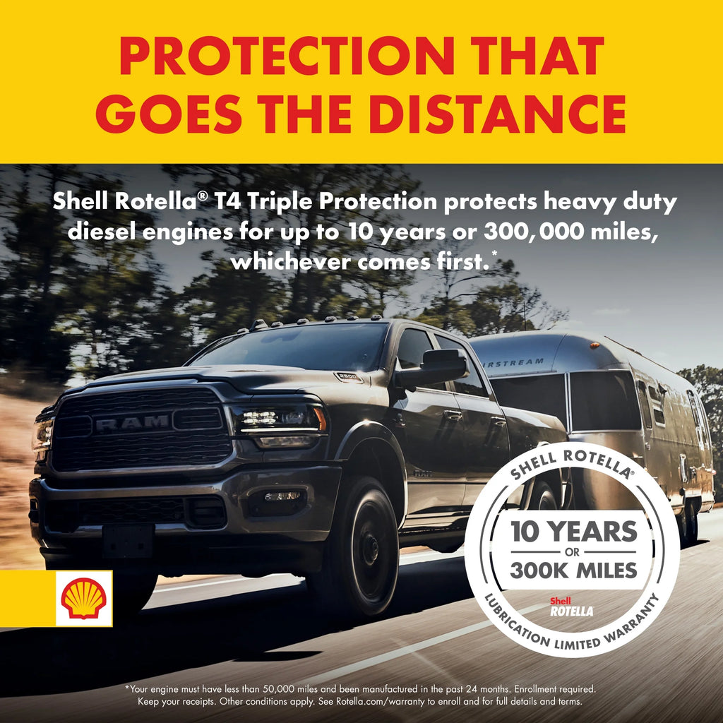 Shell Rotella T4 Triple Protection 15W-40 Diesel Motor Oil 1 Gallon 3 Pack P776
