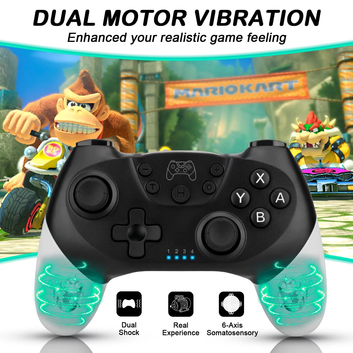 Wireless Controllers for Nintendo Switch/Lite/O with Dual Vibration Z2836