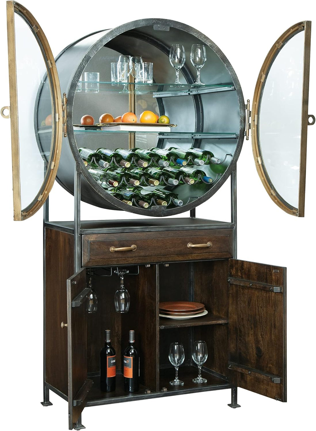 Howard Miller Rob Roy Wine & Bar Cabinet 695-236 Distressed Hardwood W15362