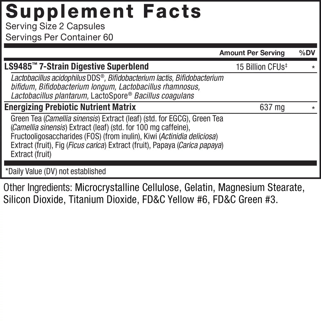 Force Factor ProbioSlim Extra Strength Probiotic Supplement, 120 Capsules W3740