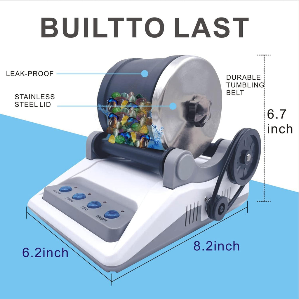 Rock Polisher Tumbler Kit with Rough Stones and Polishing Sands L16014