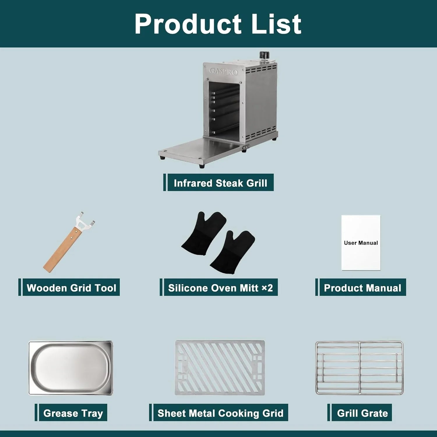 1500℉ Outdoor Propane Gas Grill, Infrared Portable Stainless Steel G128