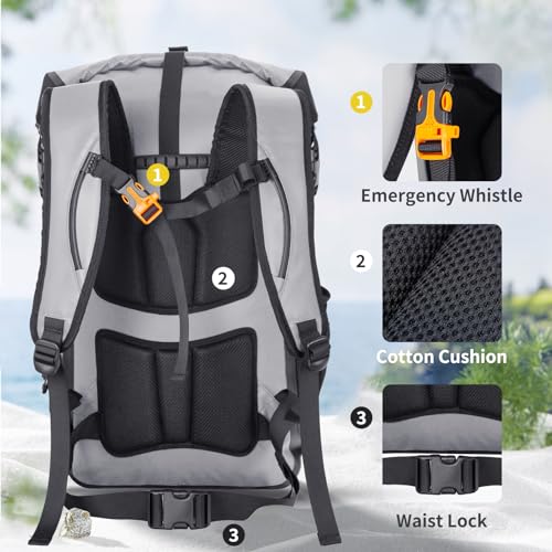 Dry Bag Waterproof Backpack 30L/40L for Kayaking Beach Travel E7301
