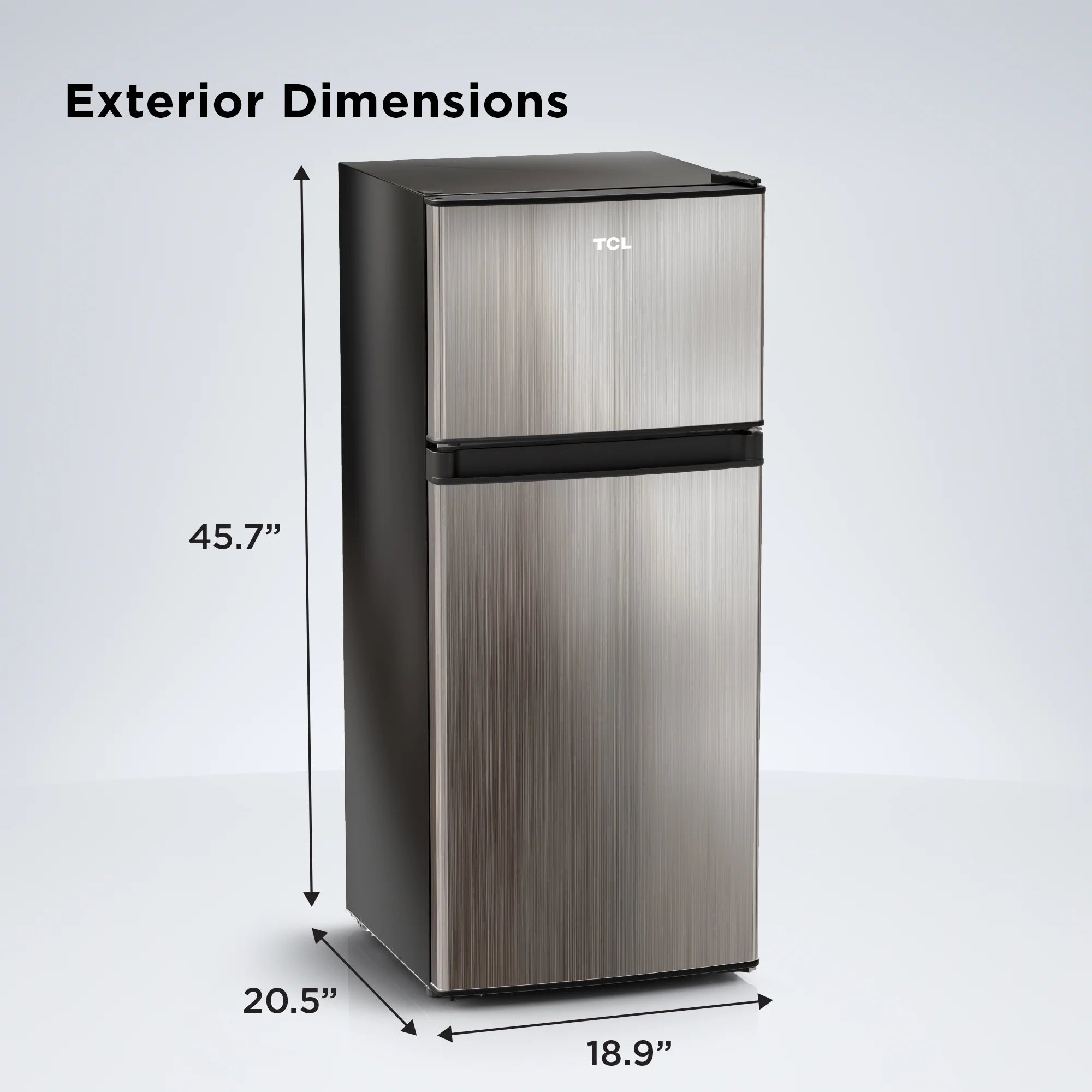 TCL 4.5 Cu. ft. Two Door Refrigerator, Stainless Look Z952853
