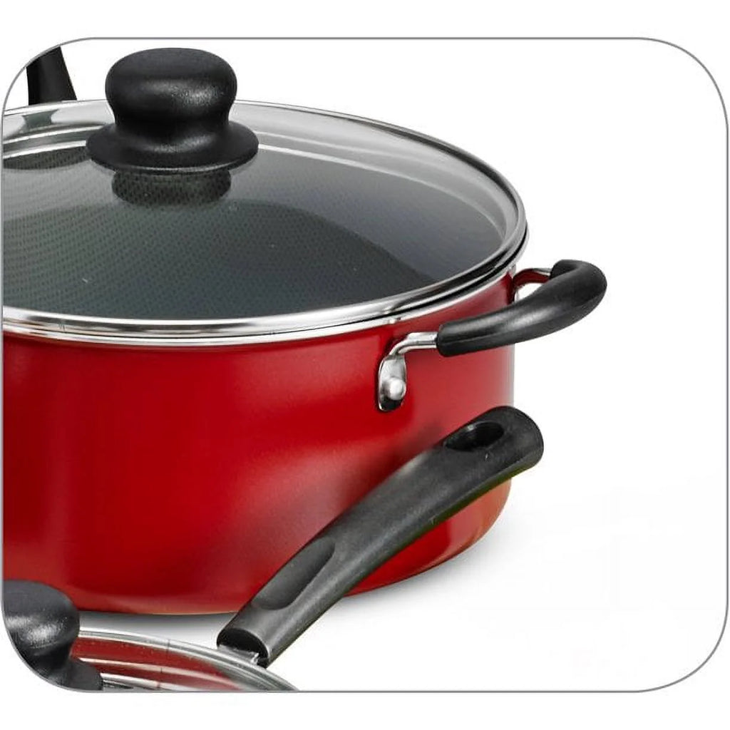 Tramontina Primaware 18-Piece Non-stick Cookware Set, Red L716
