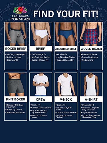 Fruit of the Loom Men's Premium Tag-Free Cotton Underwear X752