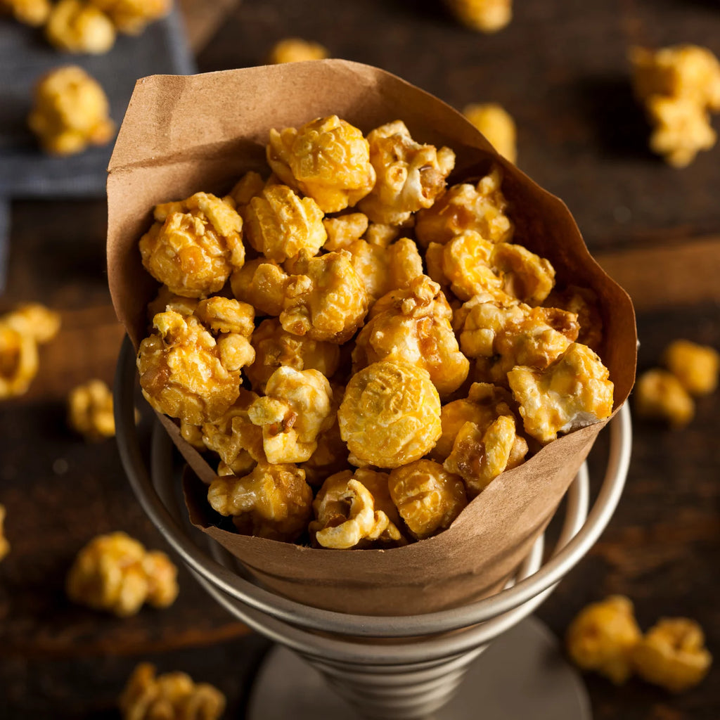 Crunch 'N Munch Buttery Toffee Popcorn with Peanuts, 6 oz Box, 12-Pack with Storage Carrier A208