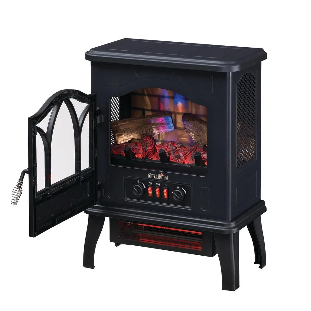 Duraflame 3D Infrared Quartz Electric Fireplace Stove Heater, Black K755