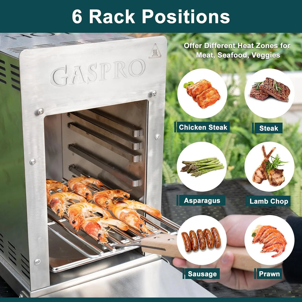 1500℉ Outdoor Propane Gas Grill, Infrared Portable Stainless Steel G128