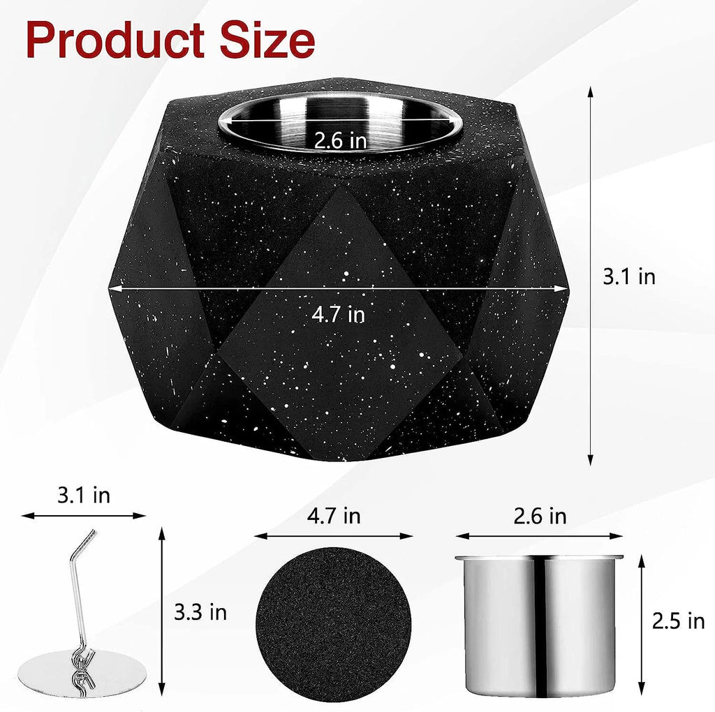 Concrete Tabletop Fire Pit Bowl Indoor Outdoor Portable S47487
