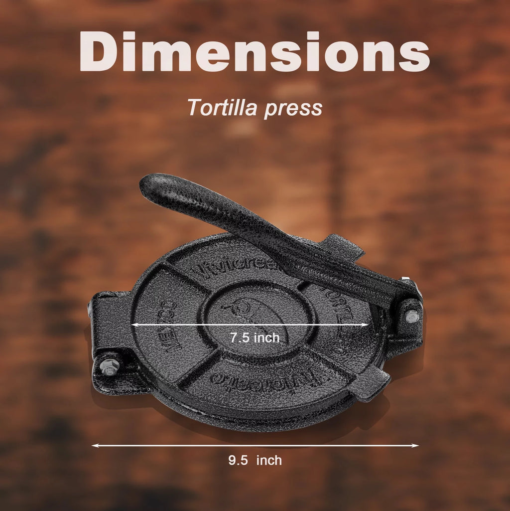 GOLDDOMUS 7.5 inch Tortilla Press, Grey M621478