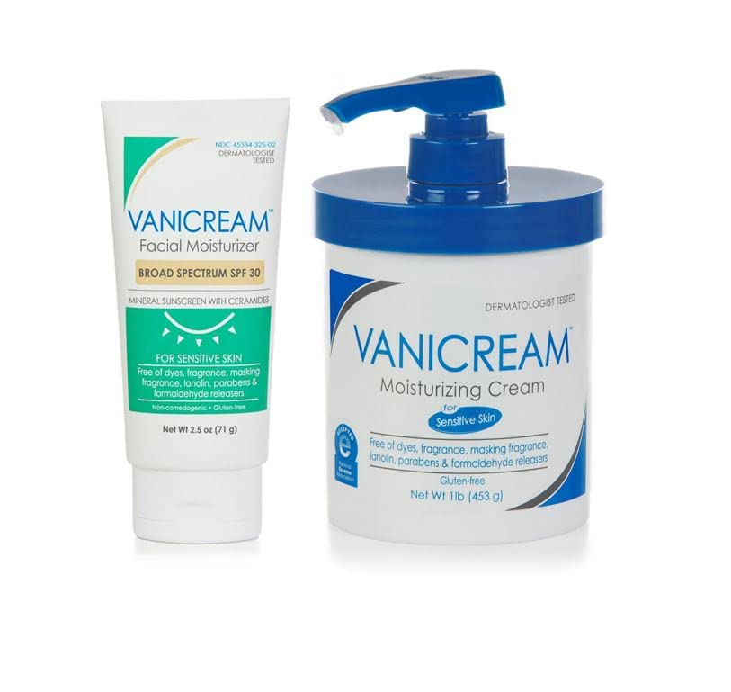 Vanicream Moisturizing Skin Cream with Pump Dispenser - 16 fl oz (1 lb) - Moisturizer Formulated Without Common Irritants for Those with Sensitive Skin