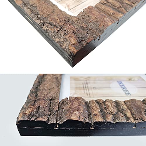 Rustic Wood Picture Frame with Real Bark, 8x10 P814