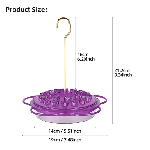 3 Pack Outdoor Hanging Hummingbird Feeders, Leak-Proof, Easy to Clean S31062
