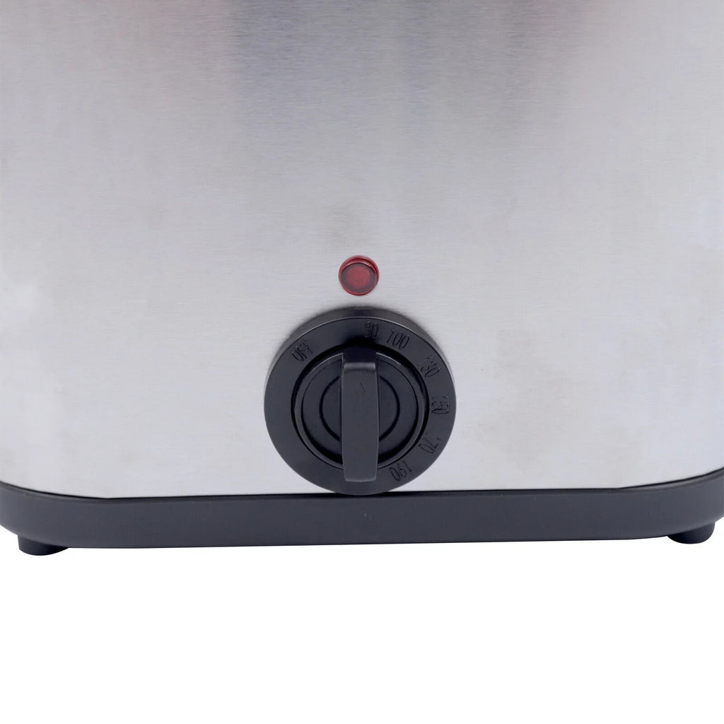 1KW Stainless-Steel 2.5L Electric Deep Fryer, Adjustable Temperature X8513