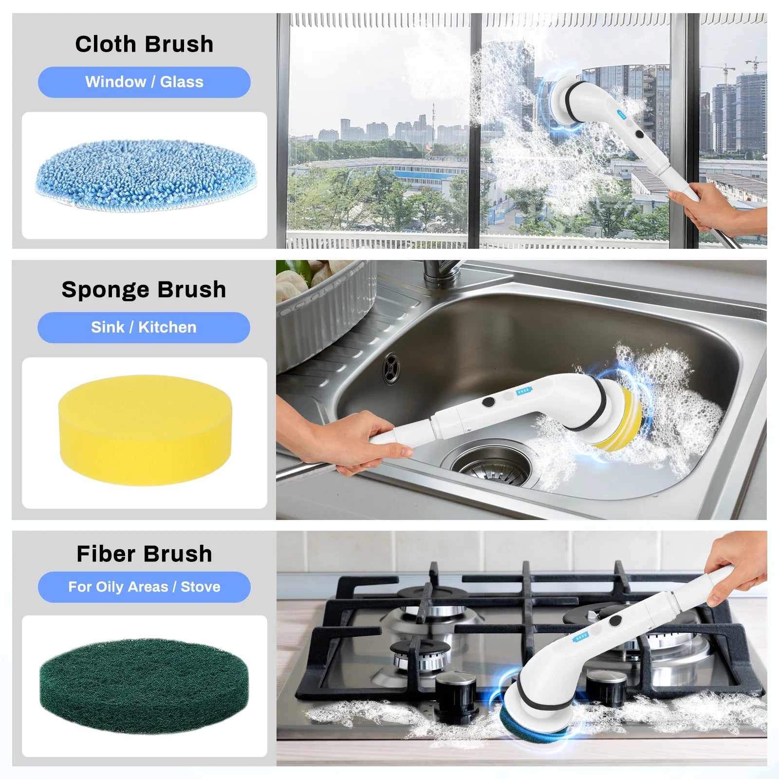 VAVSEA Electric Spin Scrubber Cleaning Brush for Bathroom, 51 inch R775