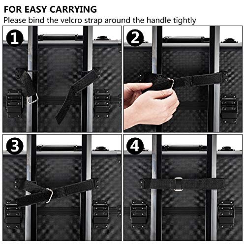 Rolling Makeup Train Case with Removable Wheels, Black D763