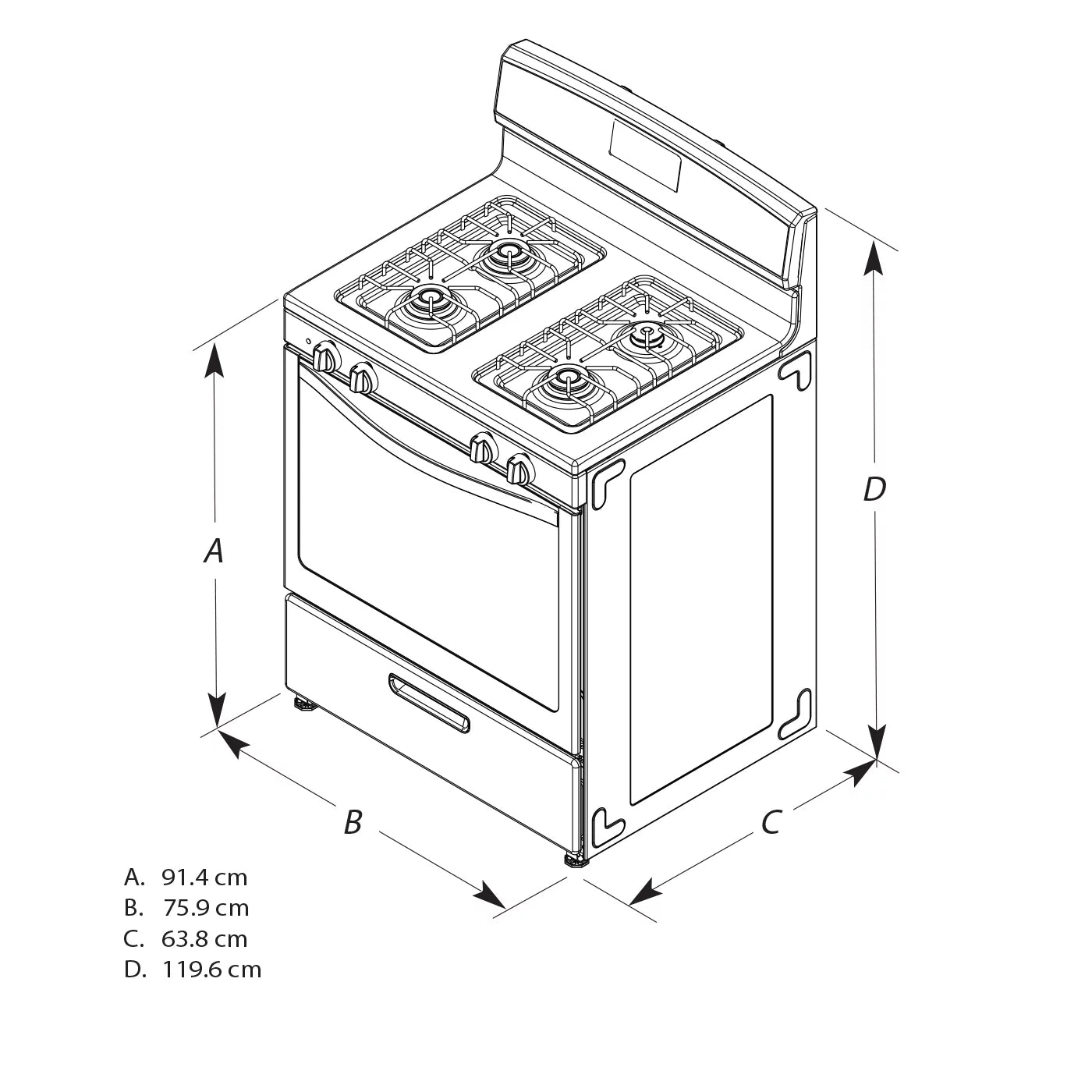 Amana AGR6303MMW 30-inch Gas Range with Bake Assist B3425