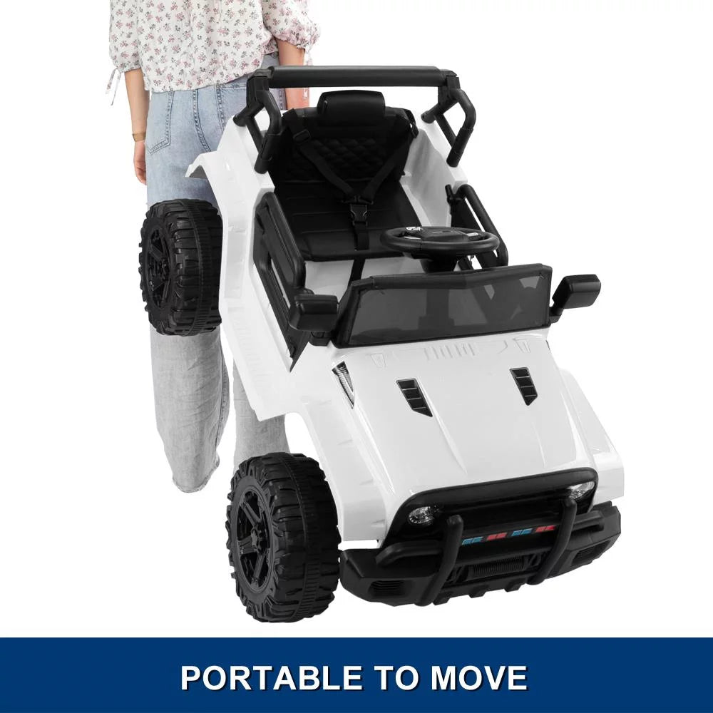 Zimtown Safety 12V Electric Ride On Truck for Kids, White A78641
