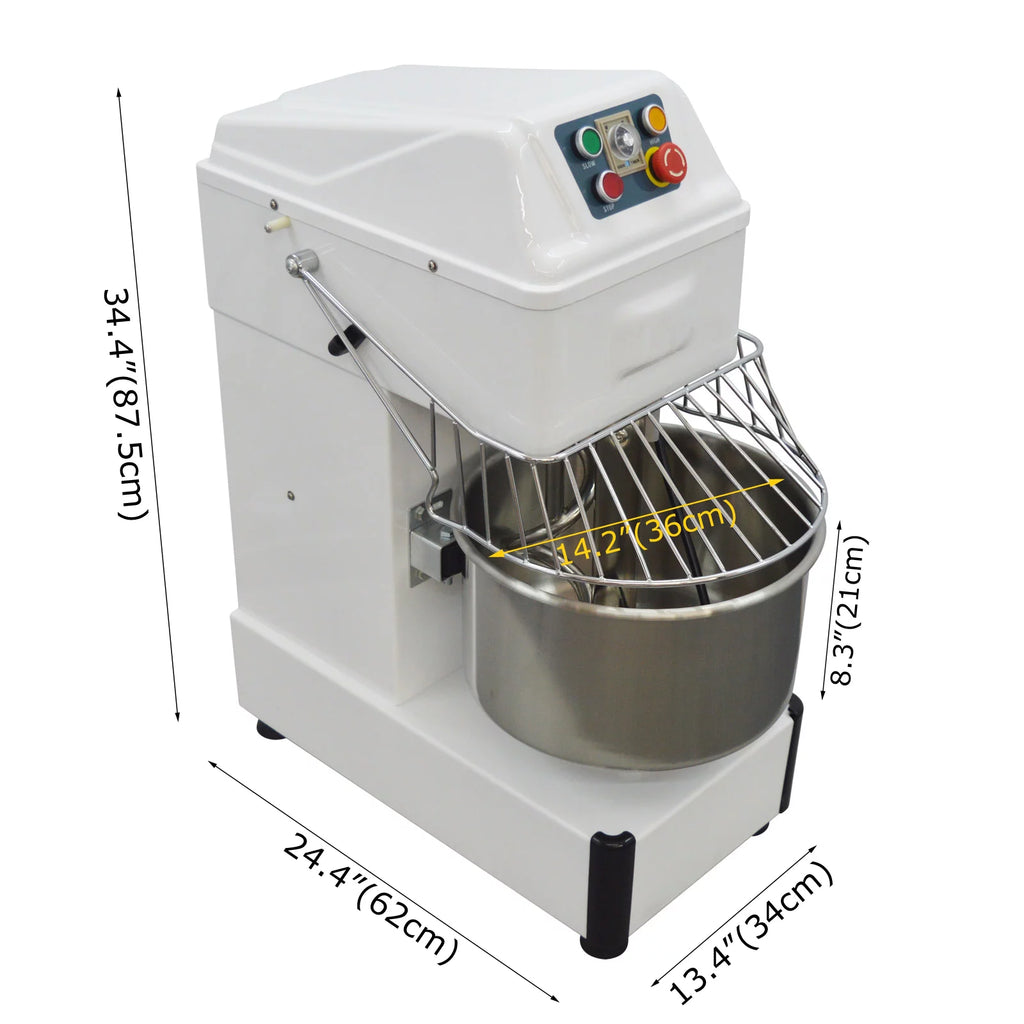 INTSUPERMAI Dough Mixer 21QT Kneading Machine for Bakeries Restaurants Pizzeria A801