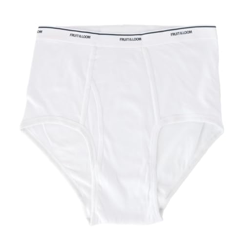 Fruit Of The Loom Men's Cotton White Briefs 6 Pack E755