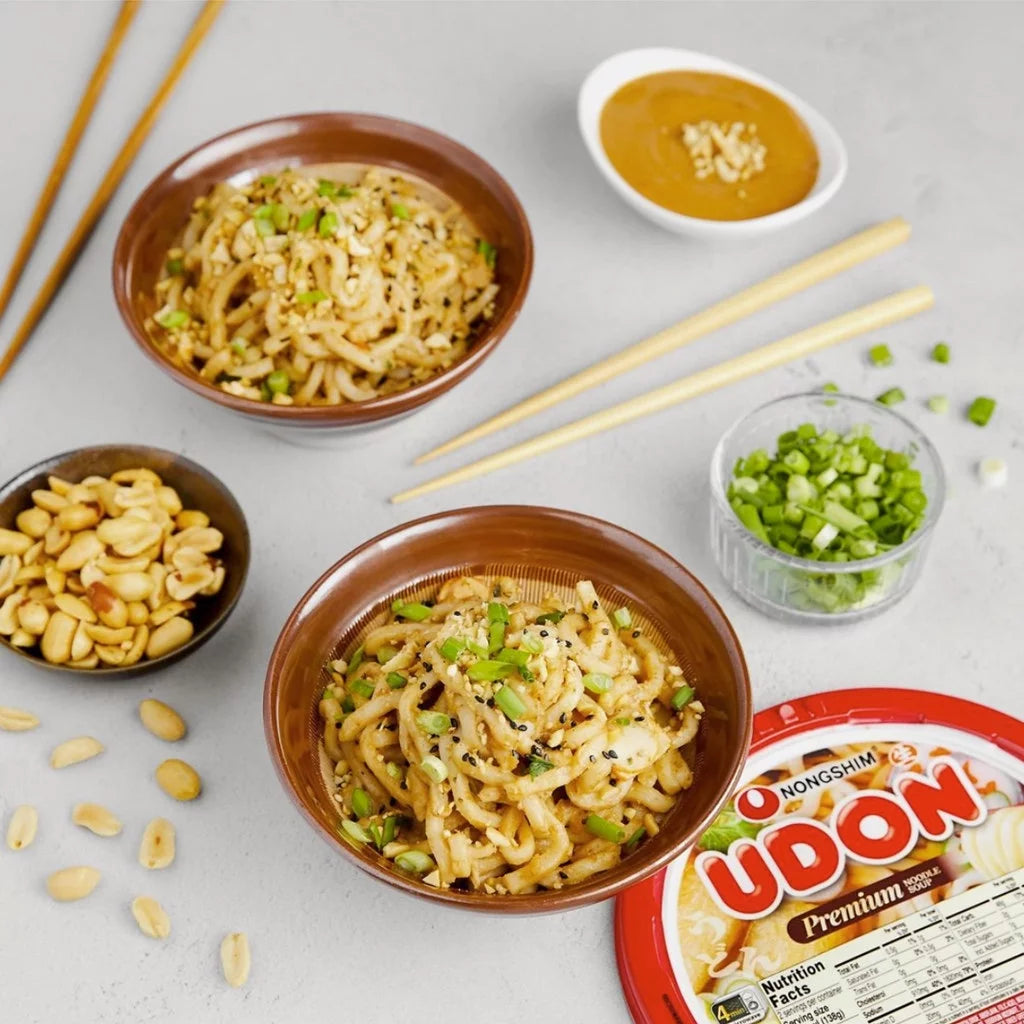 Nongshim Pre-Cooked Udon Savory Soy Noodle Soup Bowl, 9.73oz, 6 Count L7582