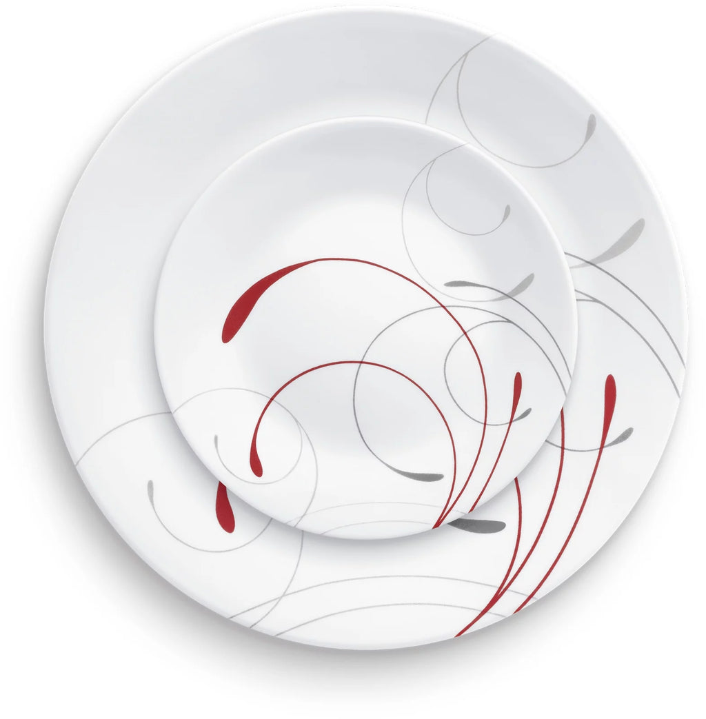 Corelle Splendor White and Red 12-Piece Dinnerware Set N484771