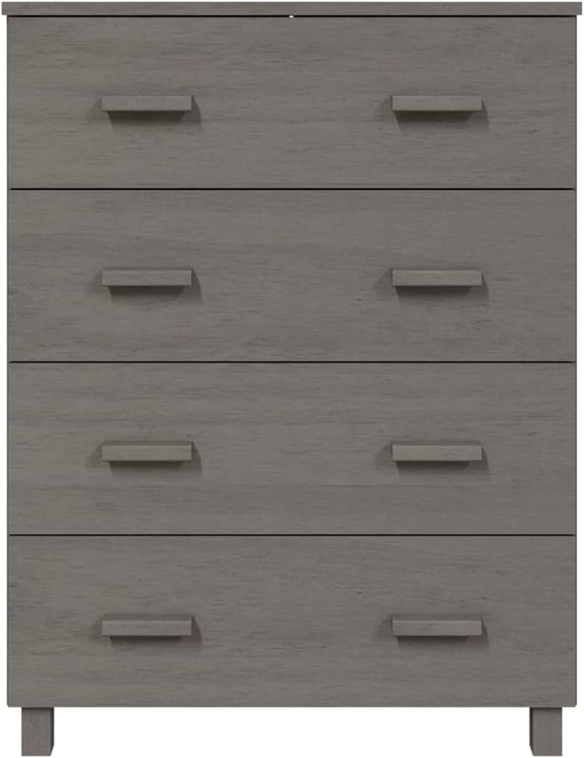 Tidyard Sideboard Buffet Cabinet, Pine Wood Storage Cabinet with 3 Drawers, Light Gray W728