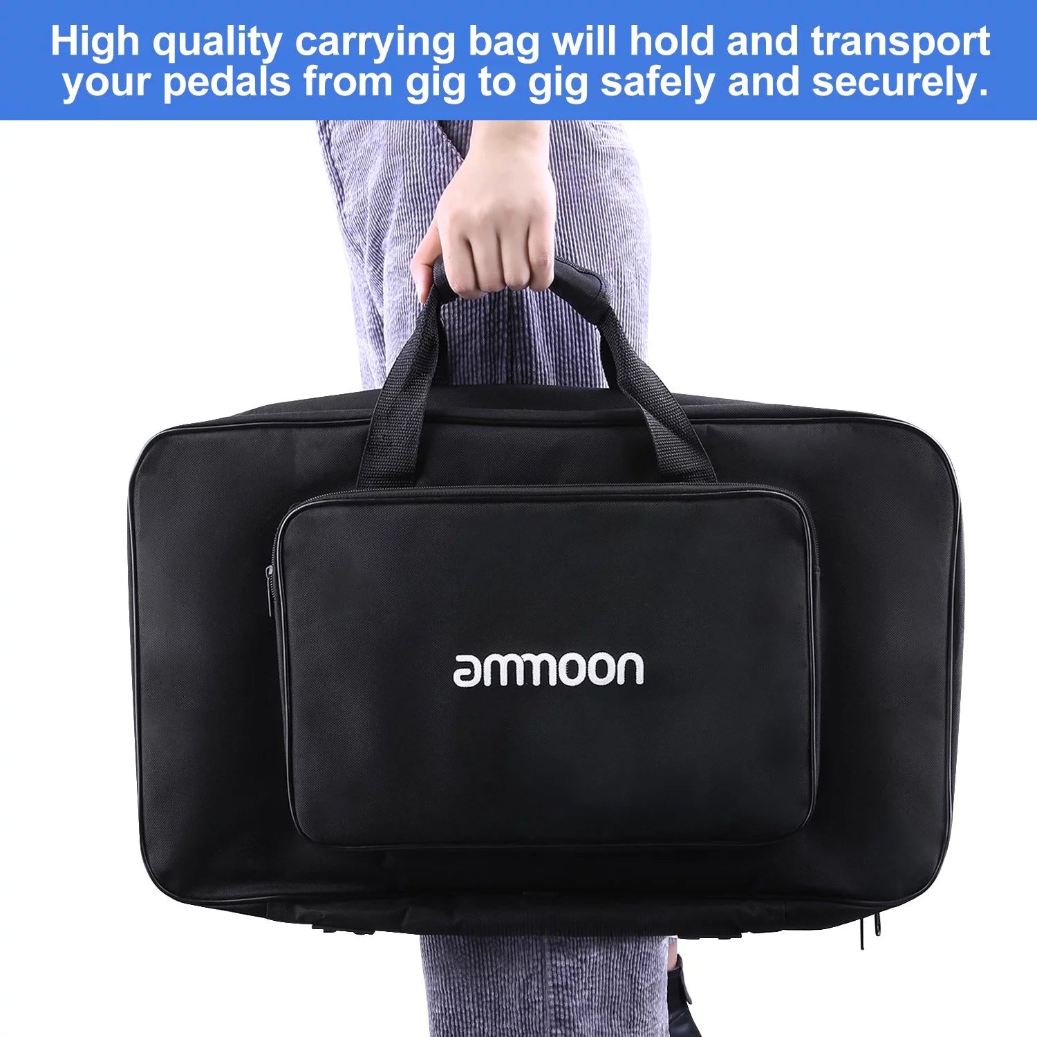 Ammoon Large Guitar Effect Pedal Board Aluminum Alloy with Carry Bag C4022