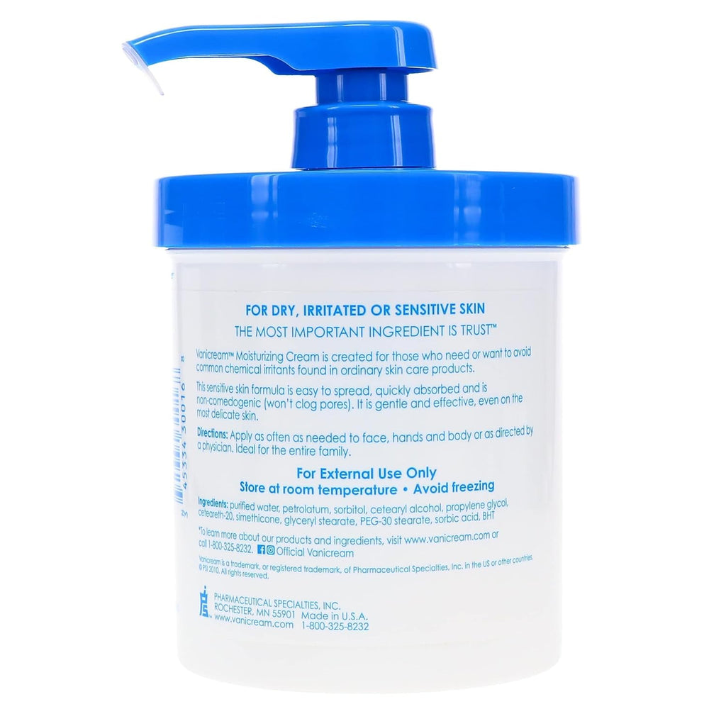 Vanicream Skin Cream with Pump Dispenser, 16 oz, Pack of 2 P8818