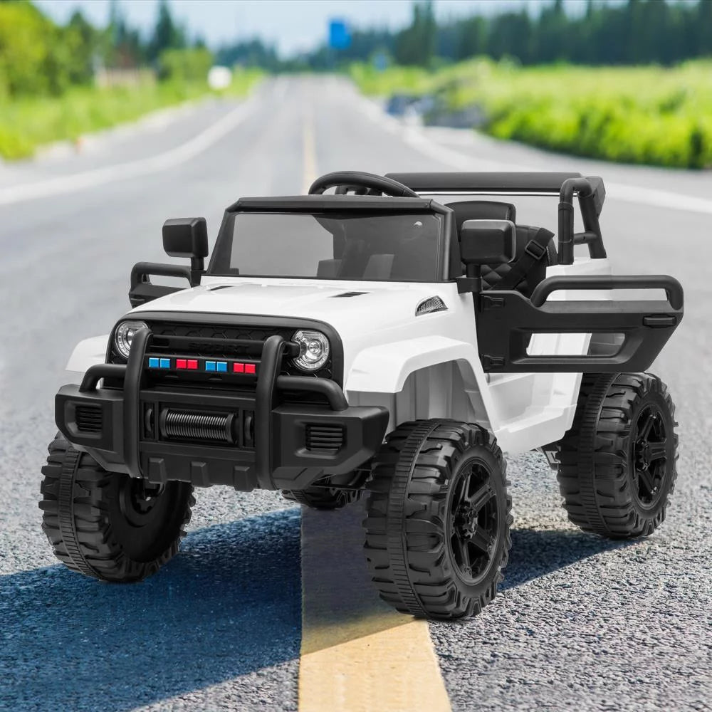 Zimtown Safety 12V Electric Ride On Truck for Kids, White A78641