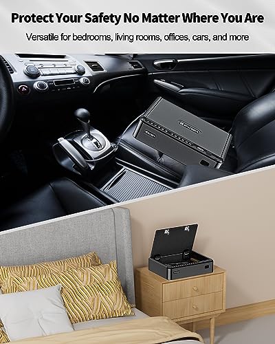 BILLCONCH Biometric Gun Safe for Handgun with Fingerprint Keypad P124