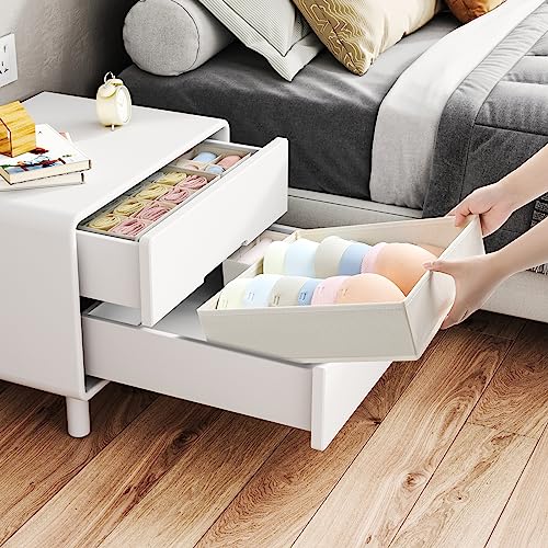 Drawer Organizers for Clothing, Foldable Underwear Organizer, Black, Set of 4 W1271