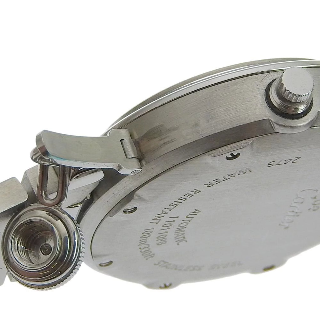 Cartier Pasha C Watch W31047M7 Stainless Steel Automatic Navy Dial C3195