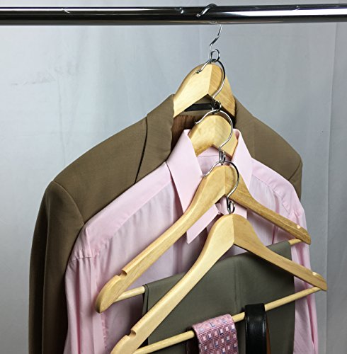 Proman Products Kascade Wooden Hangers 50 Pack, Natural D4941