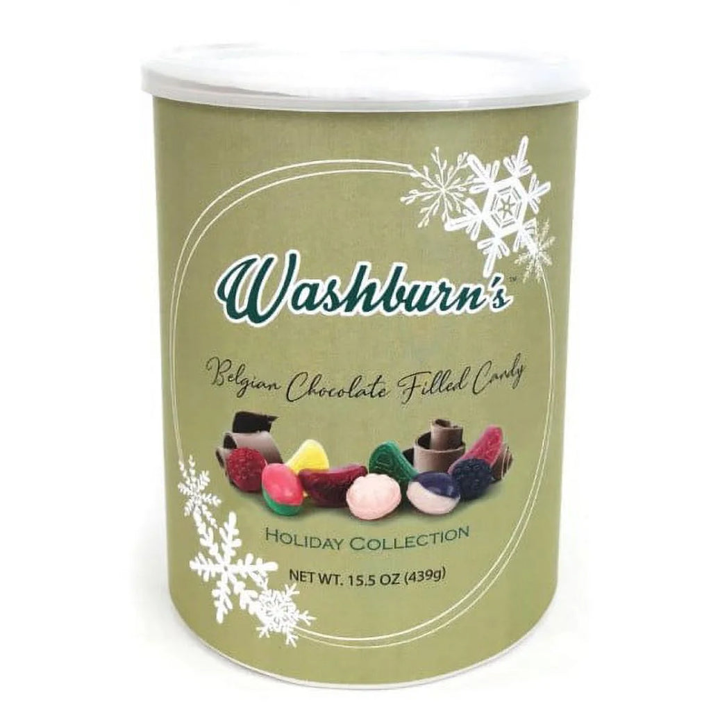Washburn Holiday Premium Belgian Chocolate Filled Candy Canister 15.5 oz. C938353