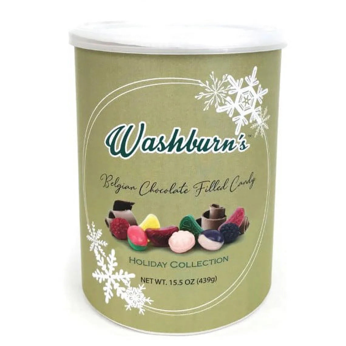 Washburn Holiday Premium Belgian Chocolate Filled Candy Canister 15.5 oz. C938353