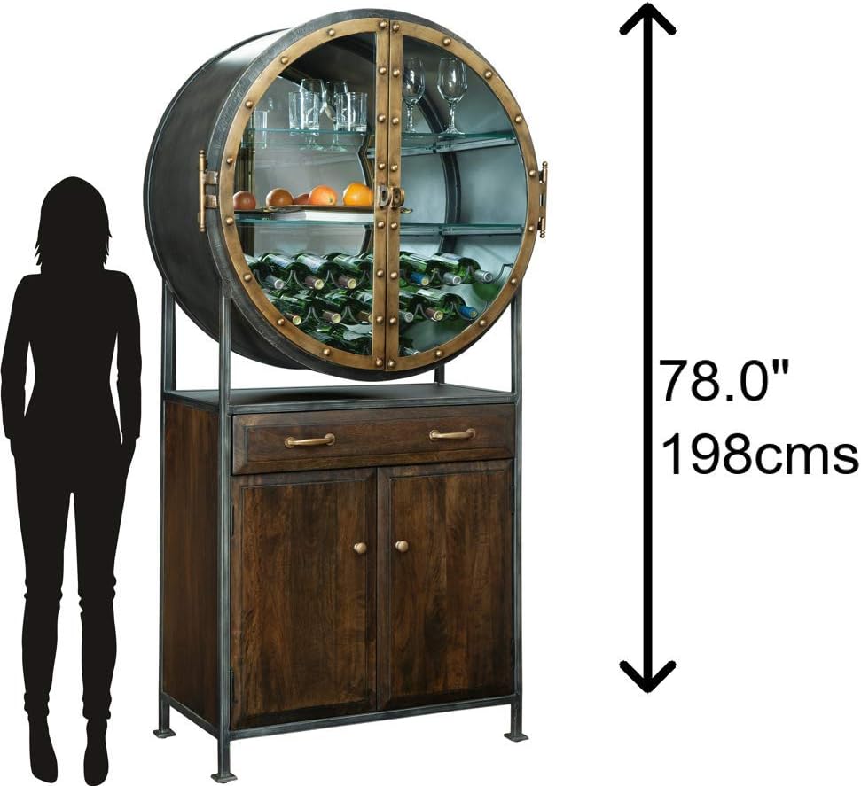 Howard Miller Rob Roy Wine & Bar Cabinet 695-236 Distressed Hardwood W15362